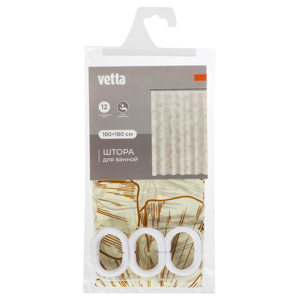Шторка для ванной тм VETTA Марсельеза, ПЕВА 22 г/м2, 180x180см, 4 дизайна, арт.№ 461-042