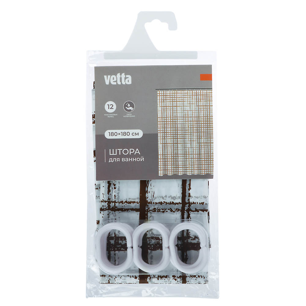 Шторка для ванной тм VETTA Марсельеза, ПЕВА 22 г/м2, 180x180см, 4 дизайна, арт.№ 461-042