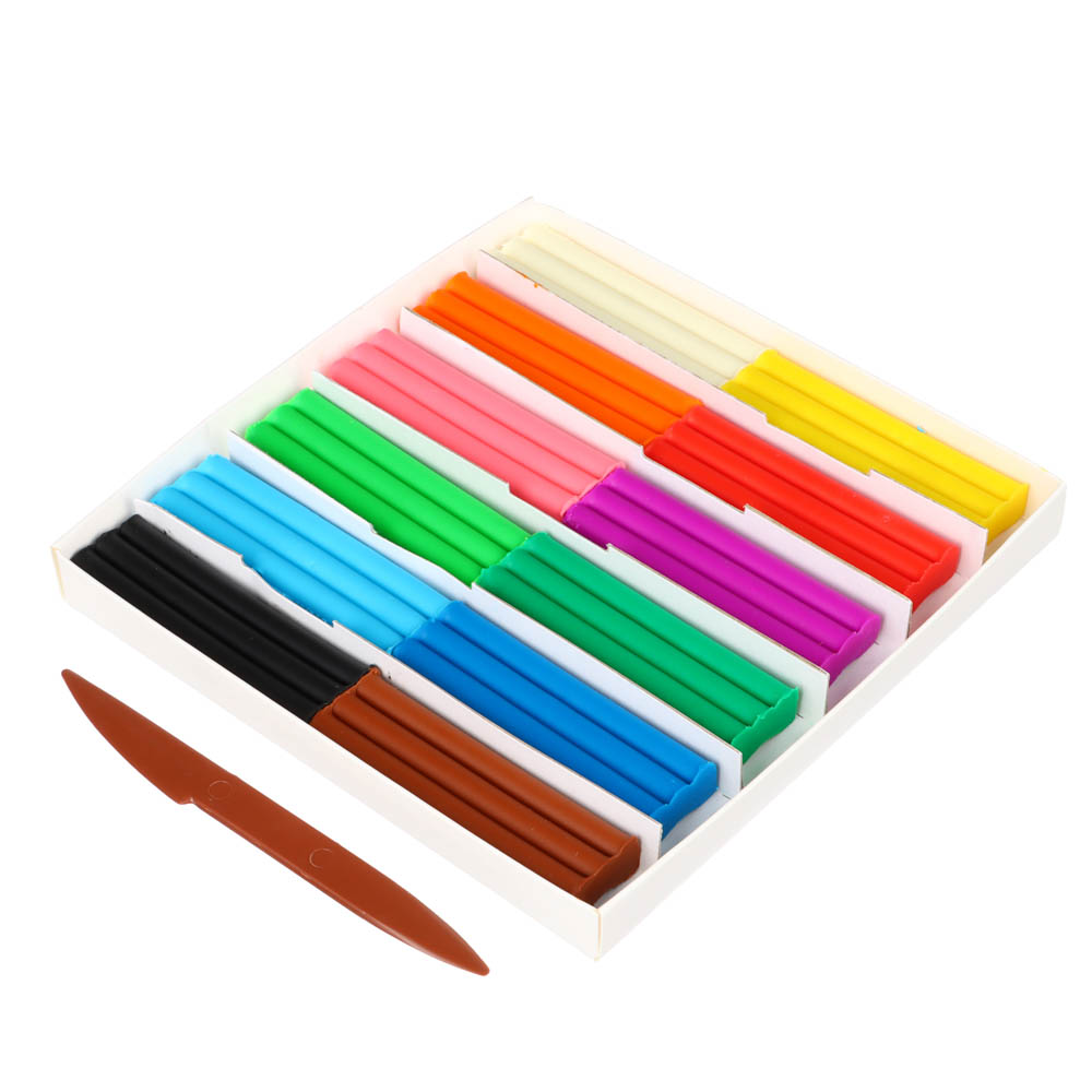 ЛУЧ Пластилин "Кроха", восковой, 12 цветов, 180 грамм, со стеком, в картонной коробке, арт.№ 239-061