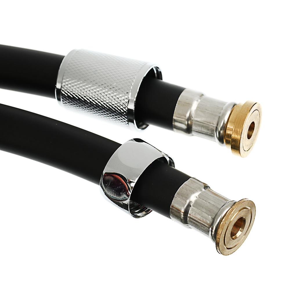 RAIN Шланг для душа, 150см, 1/2"(Имп)-1/2"(Имп), ПВХ, латунь, антитвист, черный, арт.№ 569-037