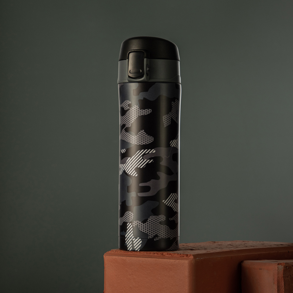 SATOSHI Термос-кружка с крышкой на защелке, 450мл "Камуфляж" нерж.сталь, арт.№ 841-007