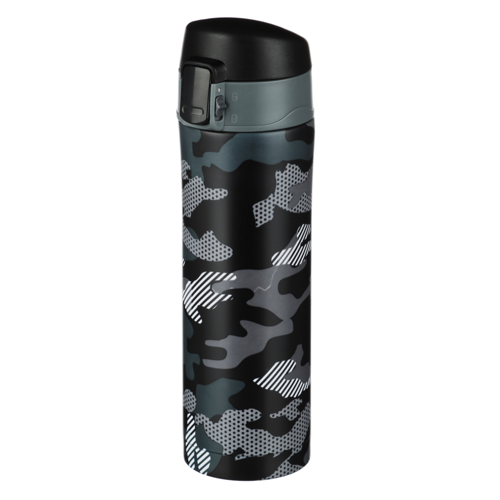SATOSHI Термос-кружка с крышкой на защелке, 450мл "Камуфляж" нерж.сталь, арт.№ 841-007