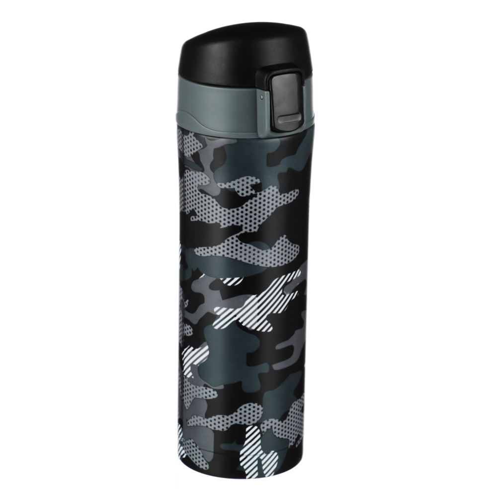 SATOSHI Термос-кружка с крышкой на защелке, 450мл "Камуфляж" нерж.сталь, арт.№ 841-007