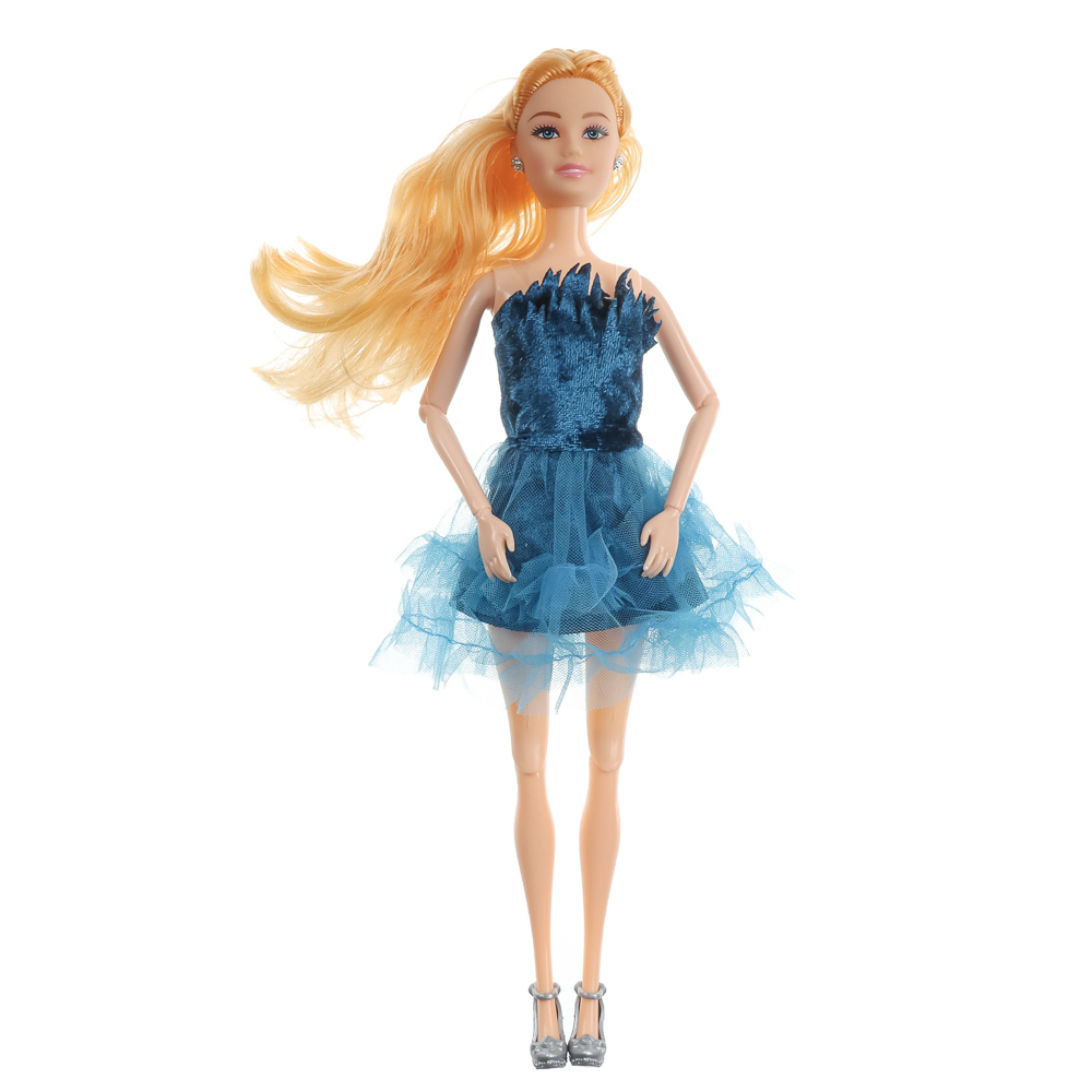 ИГРОЛЕНД Кукла нарядная шарнирная, 29 см, PP, PVC, полиэстер, 8х4х32 см, 4 дизайна, арт.№ 436-144