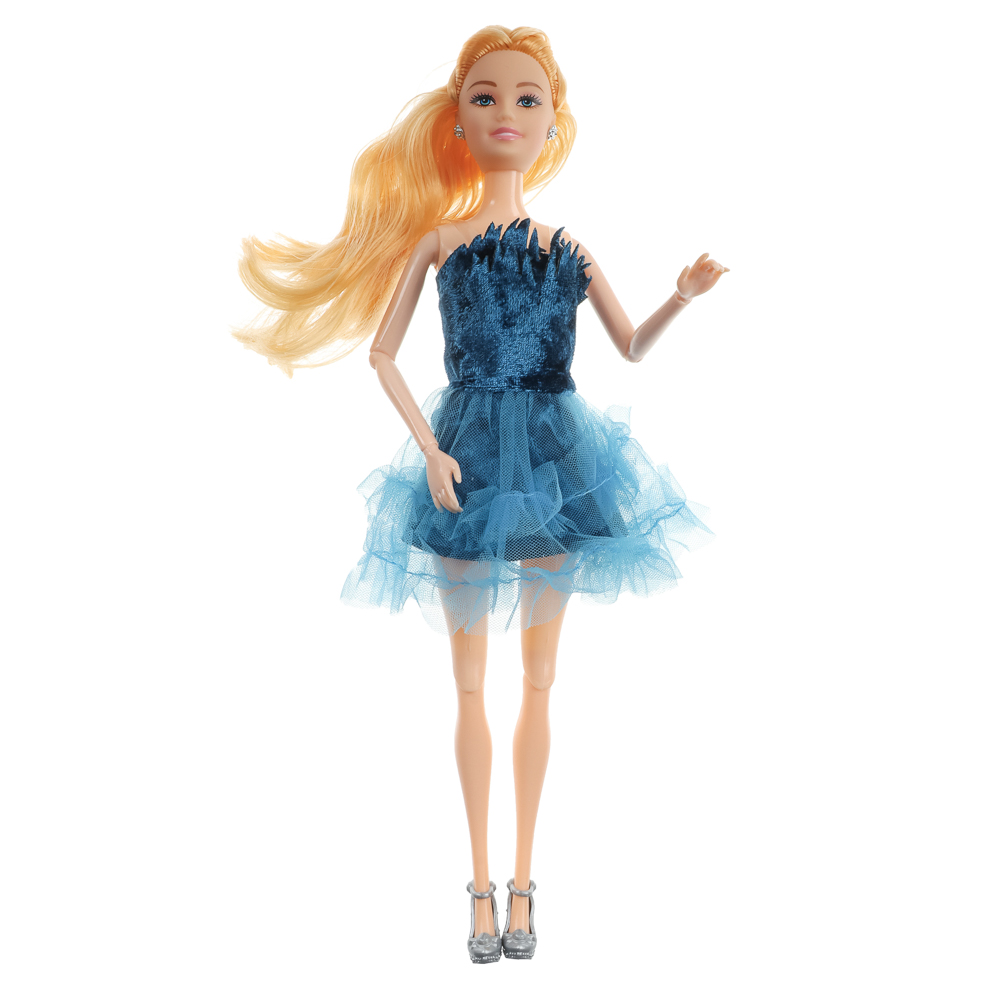 ИГРОЛЕНД Кукла нарядная шарнирная, 29 см, PP, PVC, полиэстер, 8х4х32 см, 4 дизайна, арт.№ 436-144