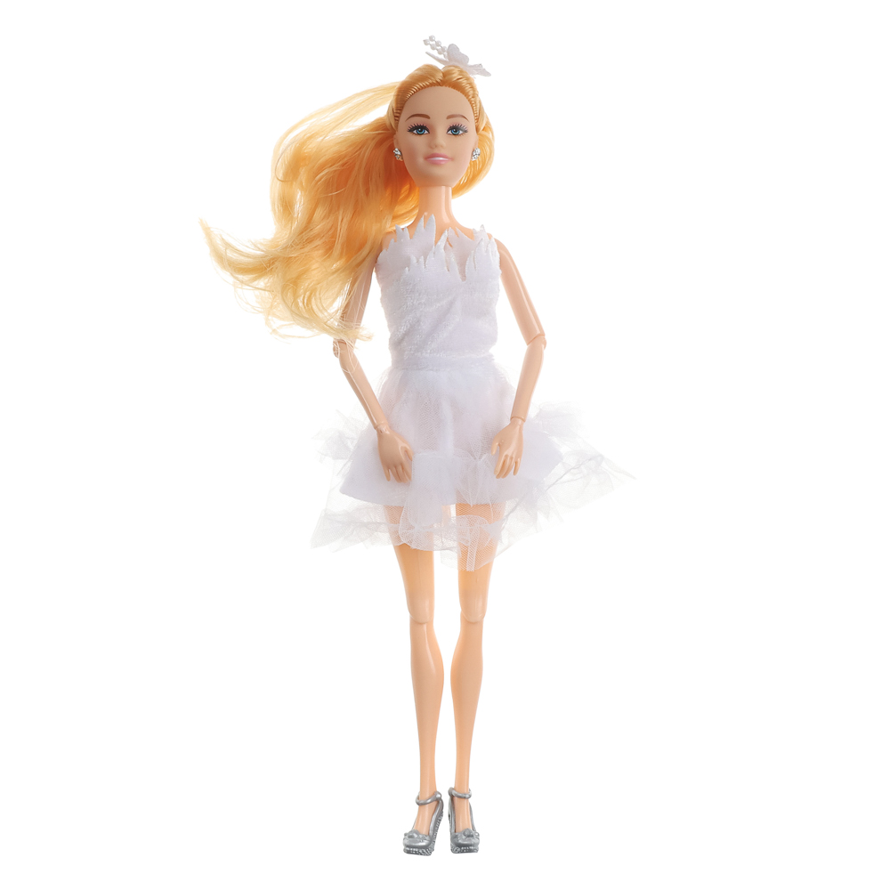 ИГРОЛЕНД Кукла нарядная шарнирная, 29 см, PP, PVC, полиэстер, 8х4х32 см, 4 дизайна, арт.№ 436-144