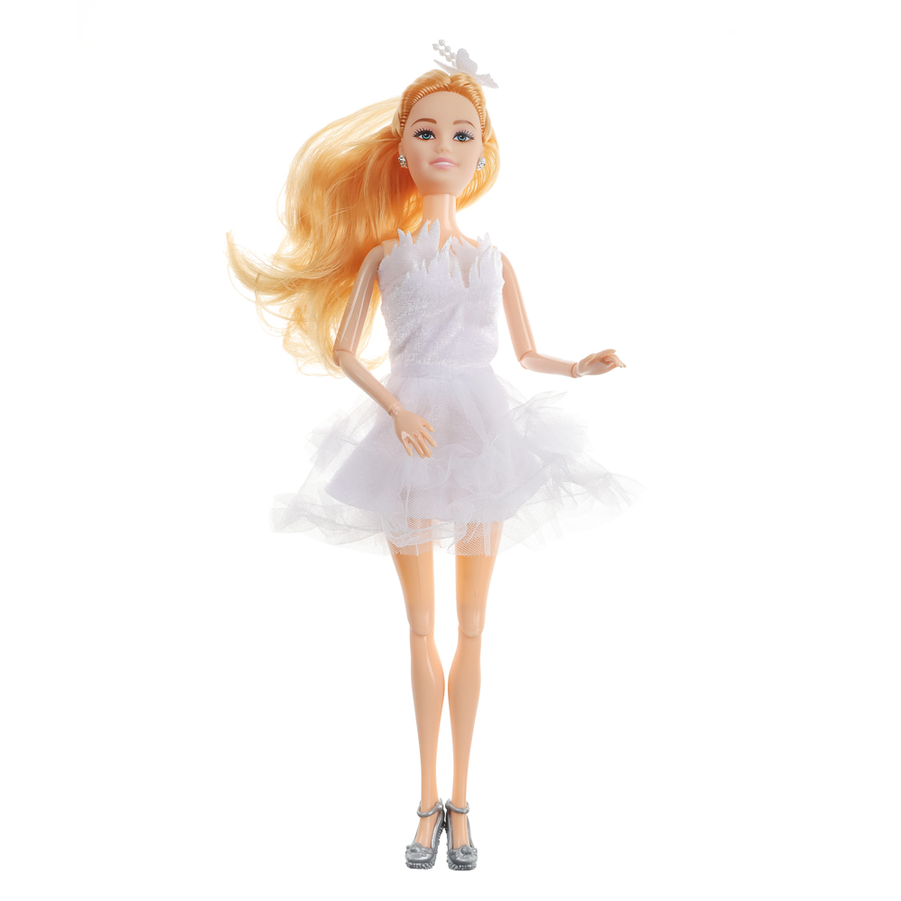 ИГРОЛЕНД Кукла нарядная шарнирная, 29 см, PP, PVC, полиэстер, 8х4х32 см, 4 дизайна, арт.№ 436-144