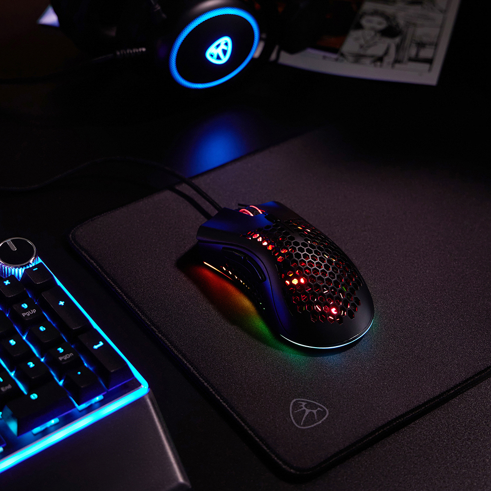 BY Игровая мышь проводная Shotgun 12400dpi,7D,PAW3327,RGB,220см, арт.№ 405-056