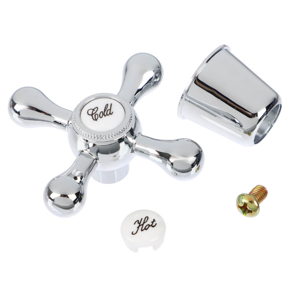 Ручка для смесителя, крест., 24 шлицы, пластик, арт.№ 565-028