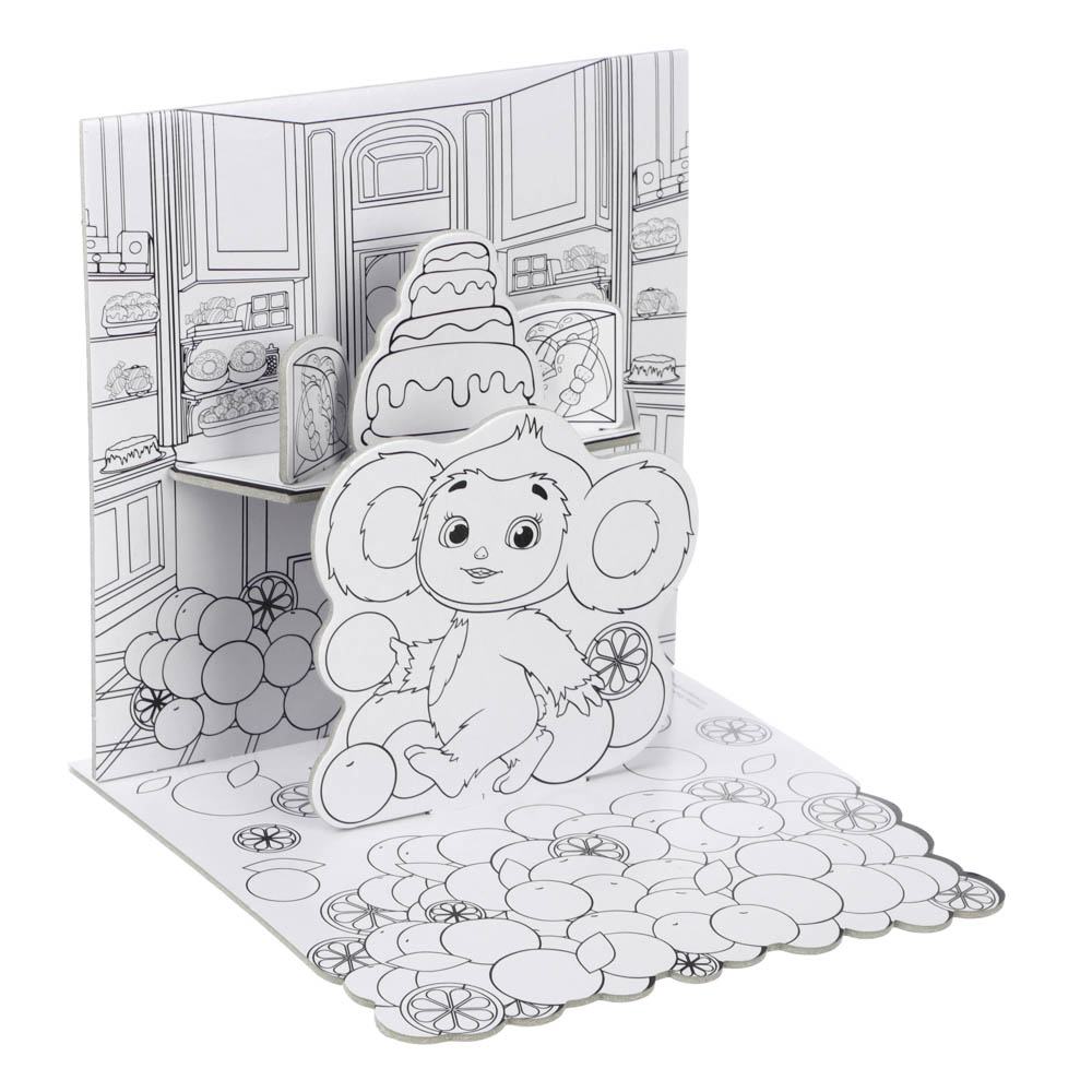 НД ПЛЭЙ Чебурашка Набор для творчества "3Д раскраска", 5 дизайнов, арт.№ 290-348