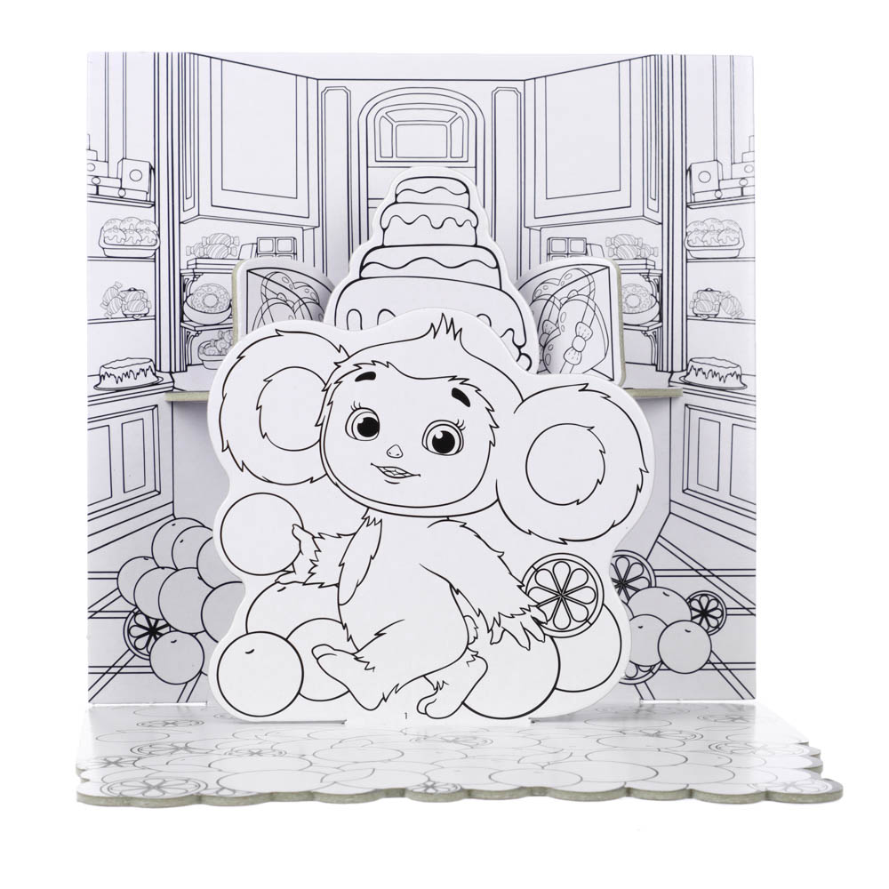 НД ПЛЭЙ Чебурашка Набор для творчества "3Д раскраска", 5 дизайнов, арт.№ 290-348