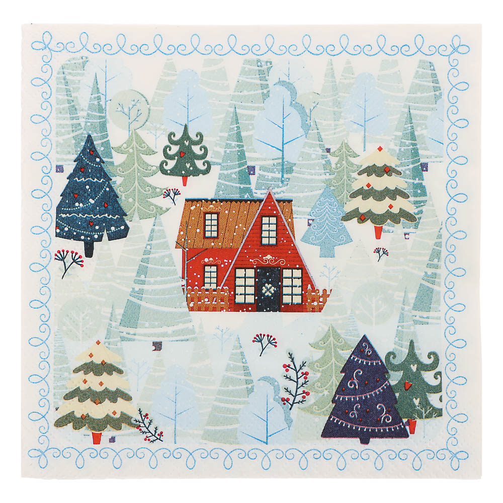 Салфетки бумажные Gratias 3 слоя, 33 см, 4 дизайна, 20шт., арт.№ 912-022