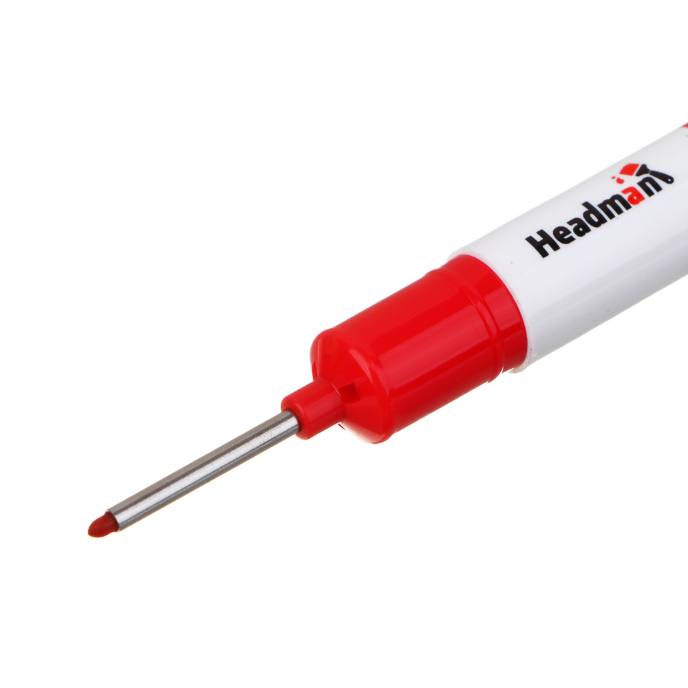 HEADMAN Маркер перманентный удлиненный, тонкий стержень красный, арт.№ 684-002