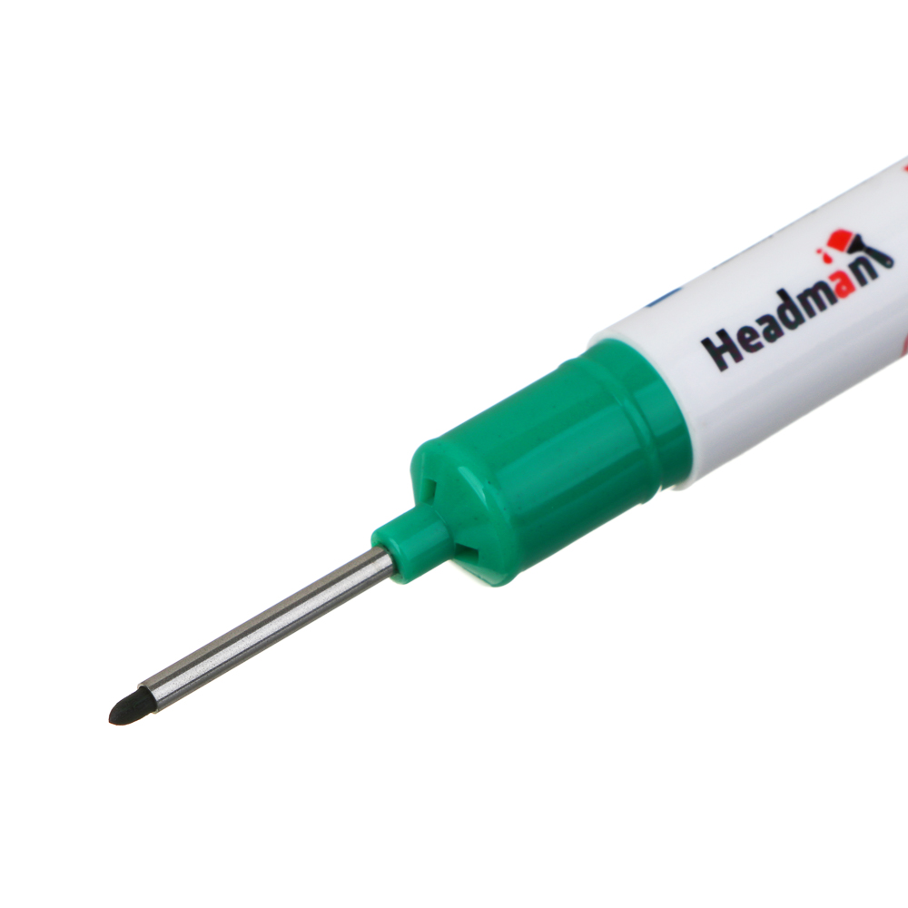 HEADMAN Маркер перманентный удлиненный, тонкий стержень зеленый, арт.№ 684-003