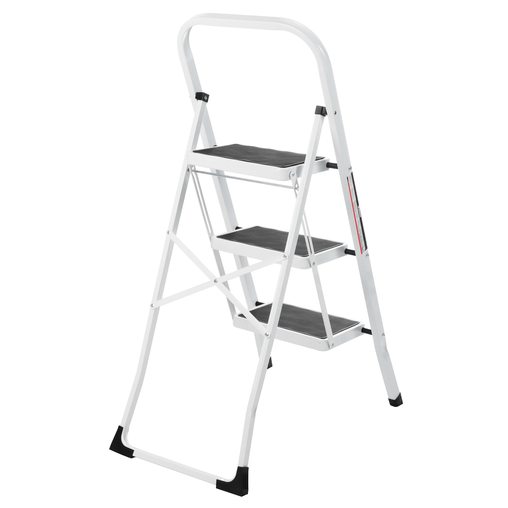 ЕРМАК Стремянка стальная (макс.нагрузка 150кг), 3 ступени, прорезиненные ступени, арт.№ 624-065