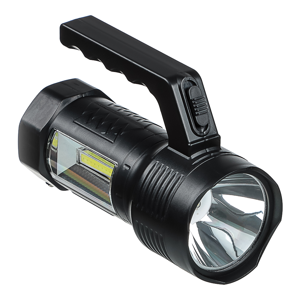 Фонарь прожектор тм ЕРМАК, 1 СОВ + LED, 800мАч, вилка 220В, 62х91х145 мм, 2 режима, пластик, арт.№ 223-004