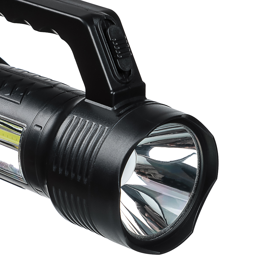 Фонарь прожектор тм ЕРМАК, 1 СОВ + LED, 800мАч, вилка 220В, 62х91х145 мм, 2 режима, пластик, арт.№ 223-004