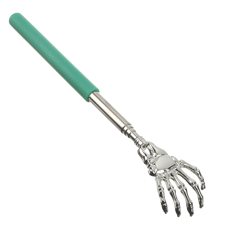 Чесалка для спины раздвижная металлическая 21-60см черная, арт.№ 364-274