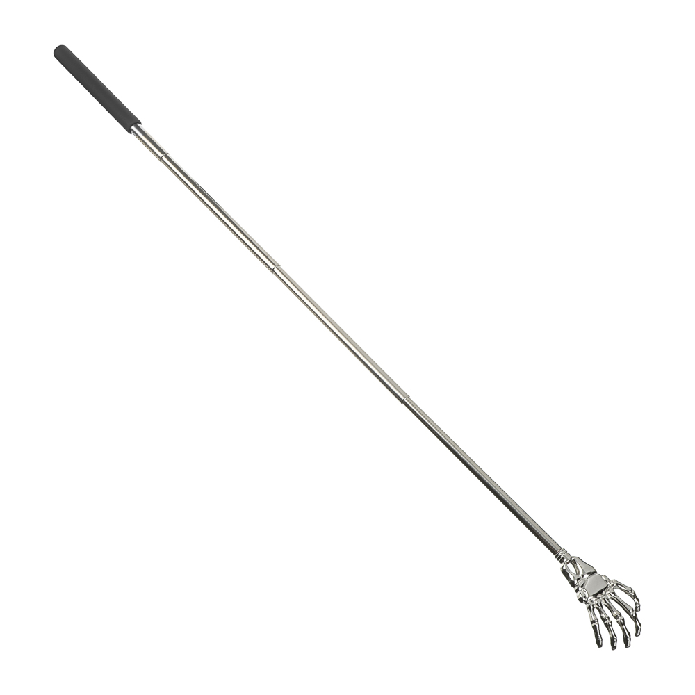 Чесалка для спины раздвижная металлическая 21-60см черная, арт.№ 364-274