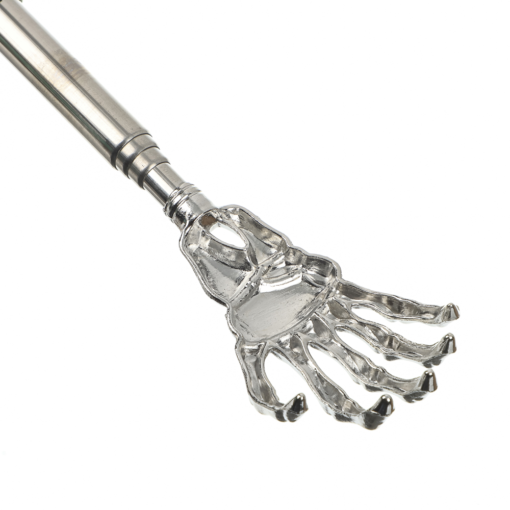 Чесалка для спины раздвижная металлическая 21-60см черная, арт.№ 364-274