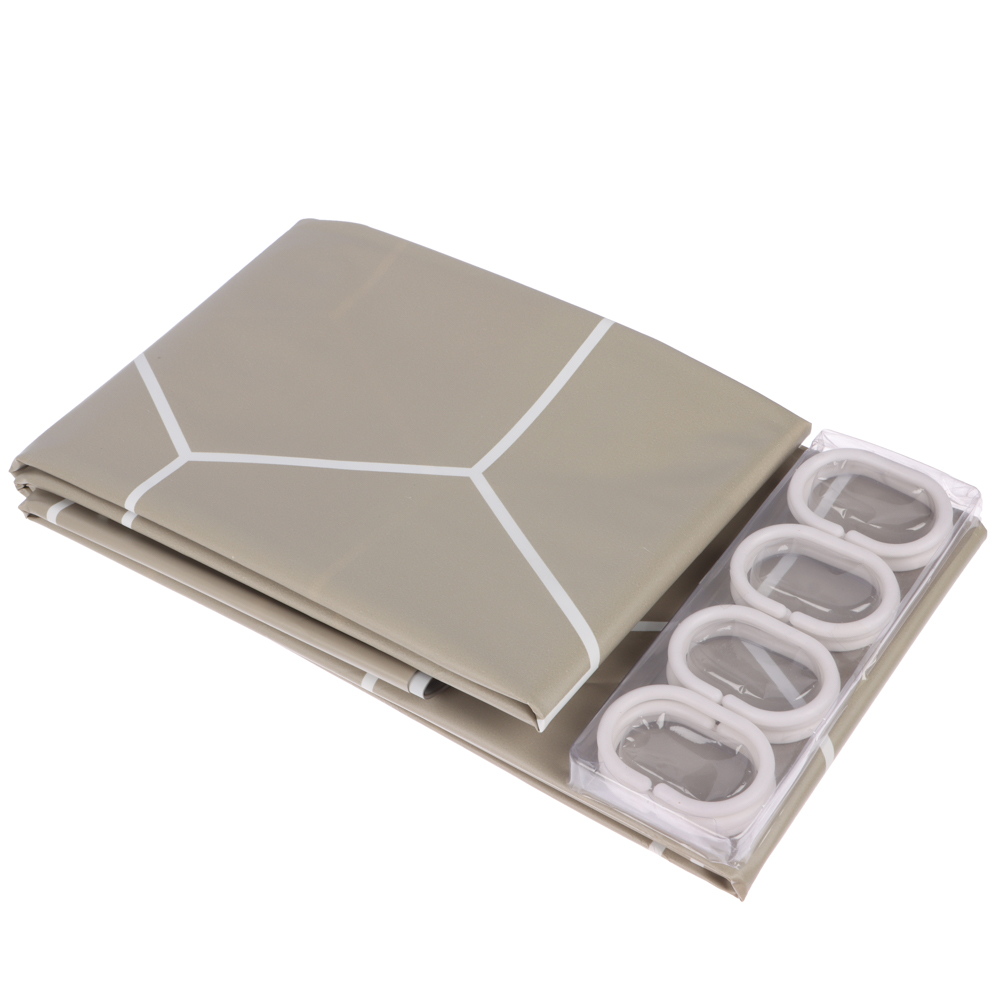 Штора для ванной тм VETTA Bath Plus, ПЕВА 80 г/м2, 200x200 см, 3 дизайна, арт.№ 461-558