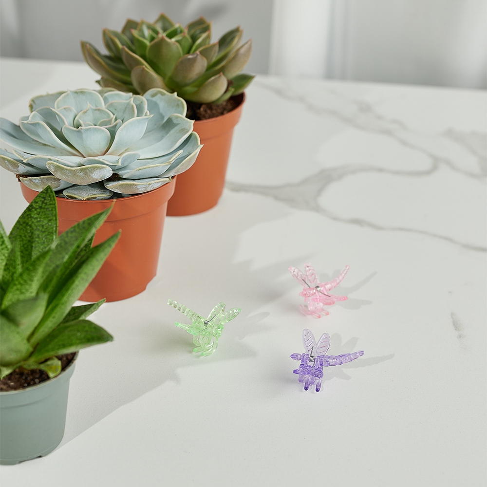 INBLOOM Набор зажимов для растений Стрекоза, 10шт, пластик, арт.№ 173-002