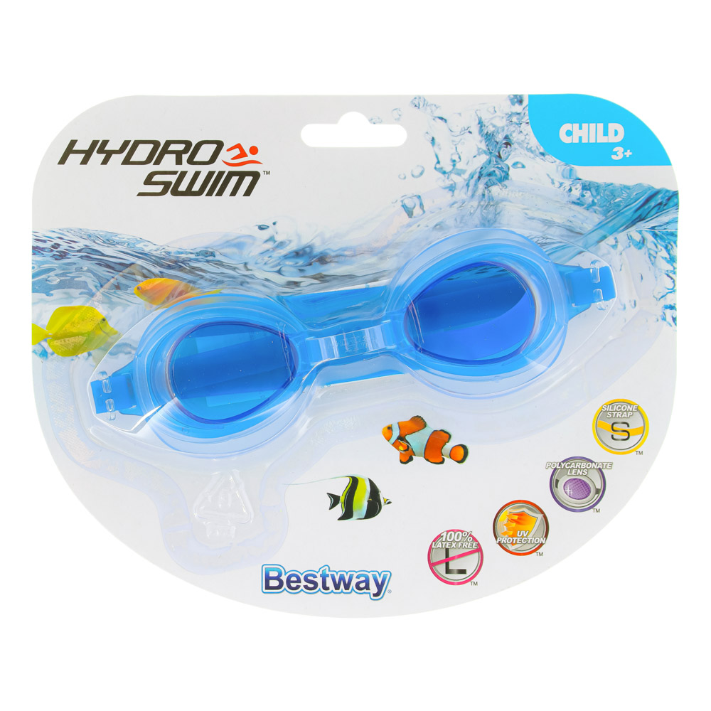 BESTWAY Очки для плавания AQUA BURST ESSENTIAL, ПВХ, от 3 лет, 21002, арт.№ 107-129