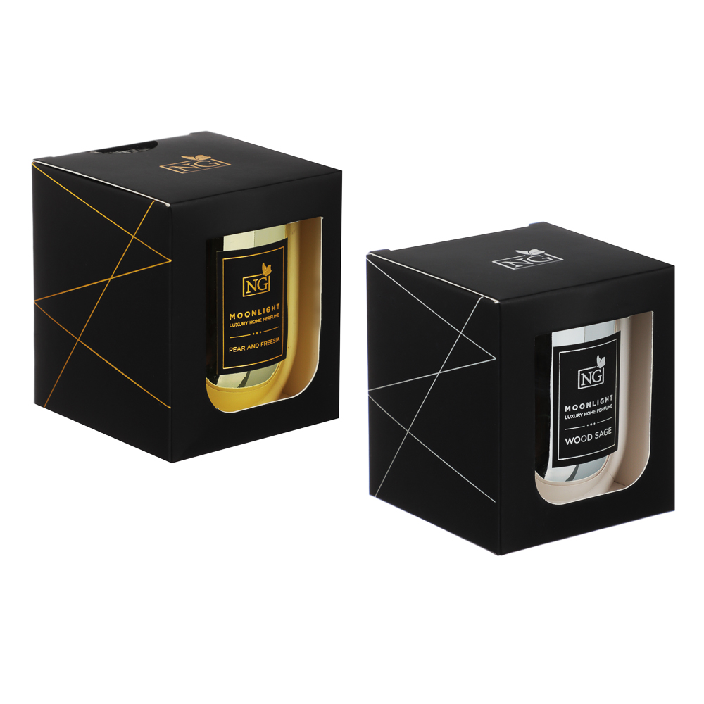 NEW GALAXY Свеча ароматизированная Moonlight 135 гр. wood sage, pear and freesia, арт.№ 778-158