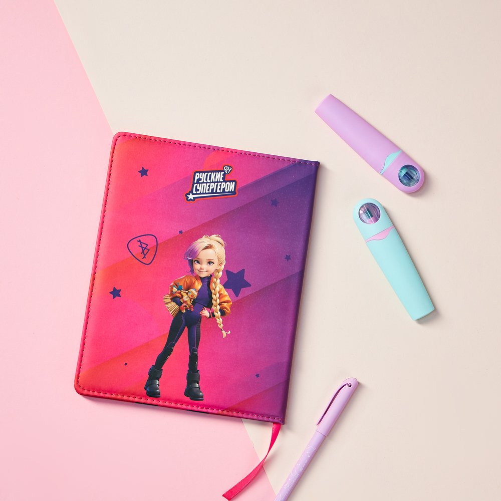 BY Русские Супергерои Дневник шк., А5+ (20,8x16,5см), 48л., тв.обл.с пор., иск.к., "Василиса джуниор, арт.№ 564-078