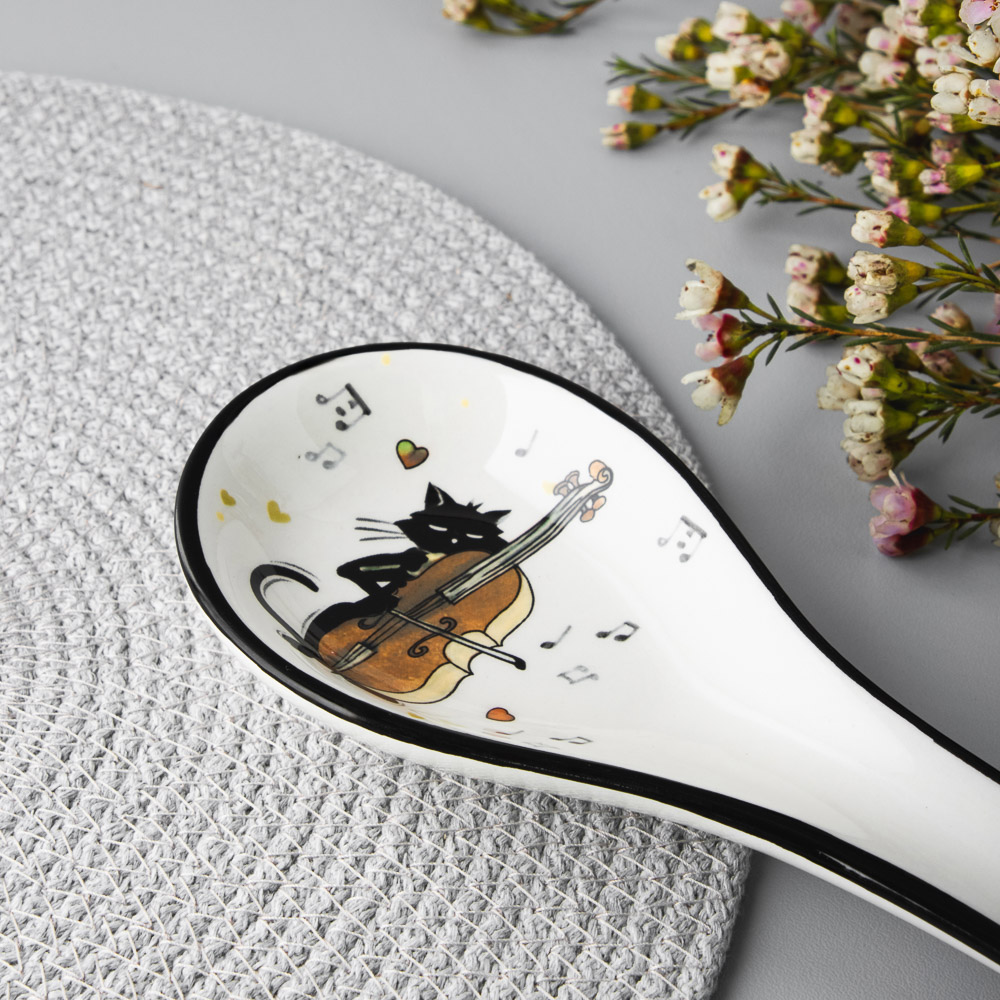 MILLIMI Котейка Подставка для ложки, 22x7x2,5см, керамика, арт.№ 824-130