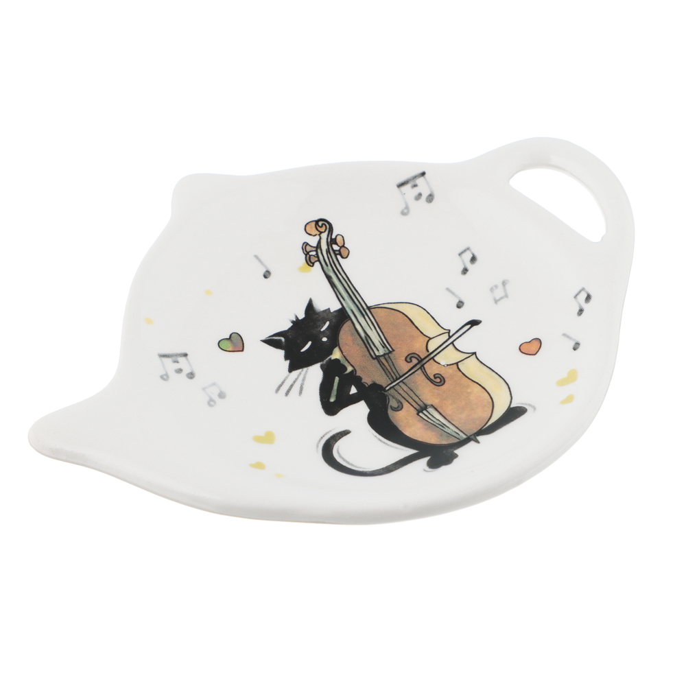 MILLIMI Котейка Подставка под чайный пакетик, 12х9х1,5см, керамика, арт.№ 824-131