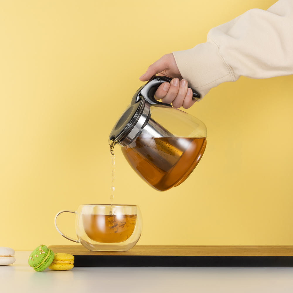 VETTA Чайник заварочный 1100мл, ситечко из нерж.стали, стекло, полипропилен, арт.№ 850-972
