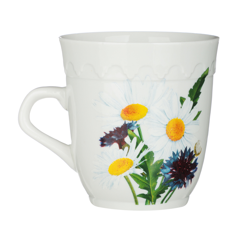 Кружка 250 мл, фарфор, "Арабеска", 4 дизайна, арт.№ 814-117