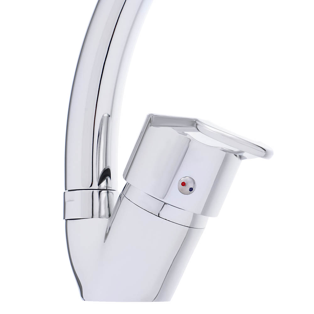 СоюзКран Смеситель для кухни, поворотный излив 25см, керам. картридж 40мм, хром, цинк, SK01-C125, арт.№ 566-306