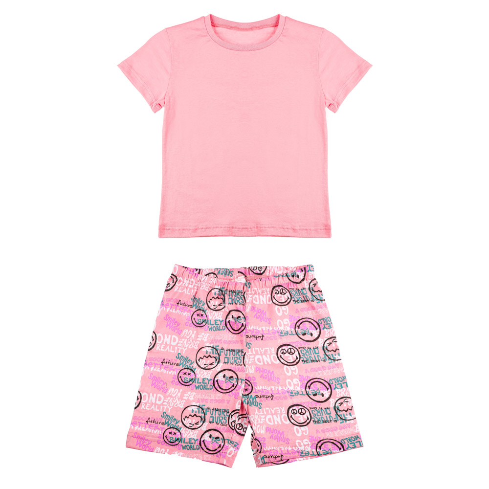 Пижама детская (футболка и шорты), р.104-128, 100% хлопок, 4 дизайна, арт.№ 354-202