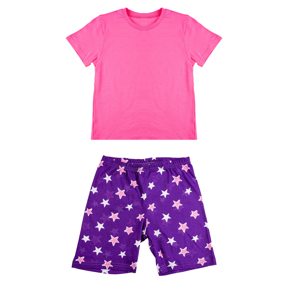 Пижама детская (футболка и шорты), р.104-128, 100% хлопок, 4 дизайна, арт.№ 354-202