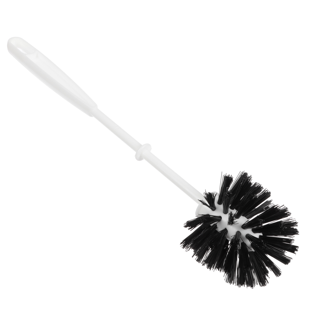 Комплект WC "Мини", ёрш + подставка, пластик, белый, щетина чёрная, арт.№ 463-426