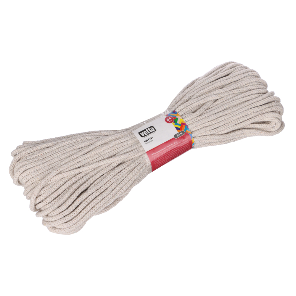 Шнур вязаный ХБ 4мм*30м, арт.№ 453-130