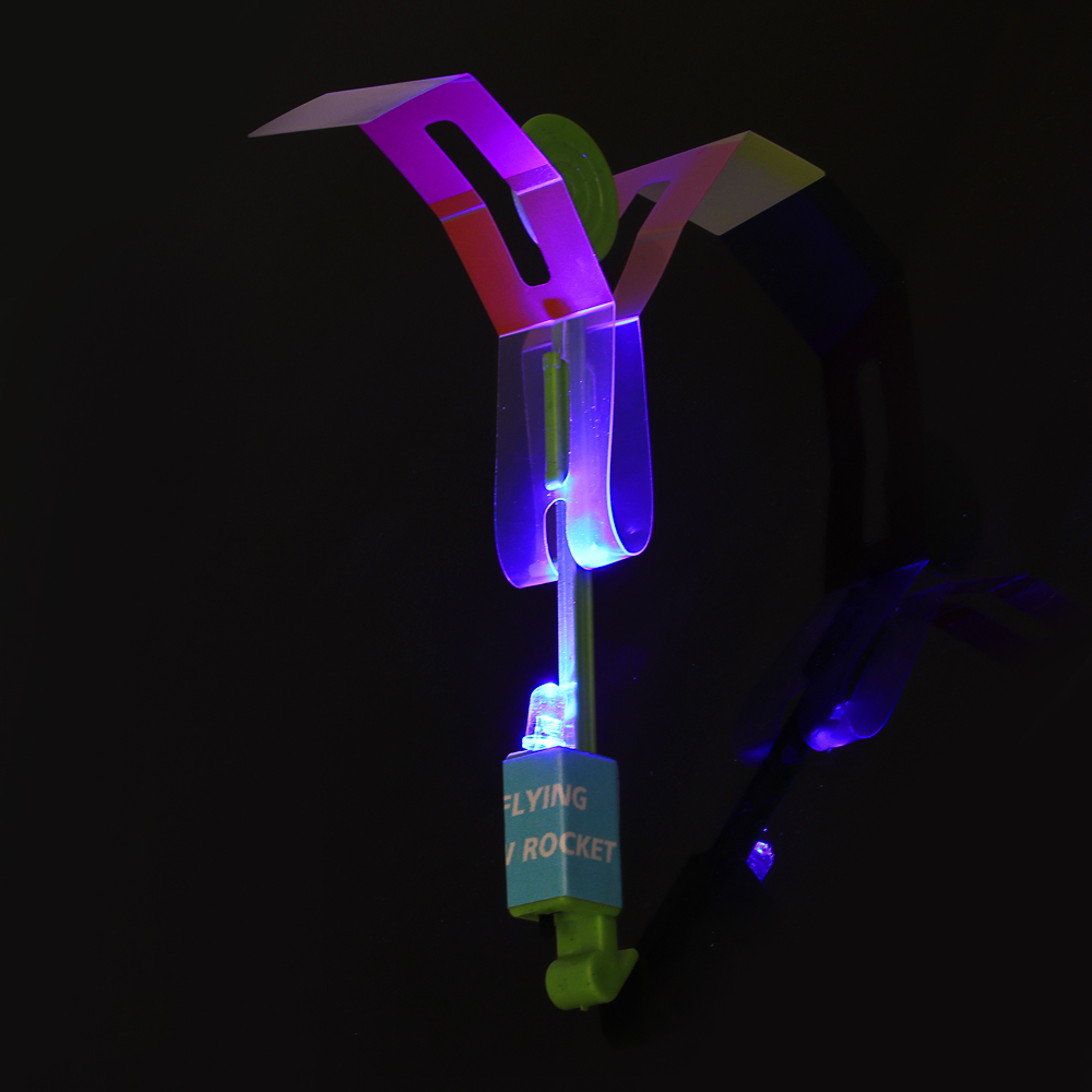 SILAPRO Вертолетик с пуском, 15см, 1LED*синий, ПВХ, резина, арт.№ 134-186