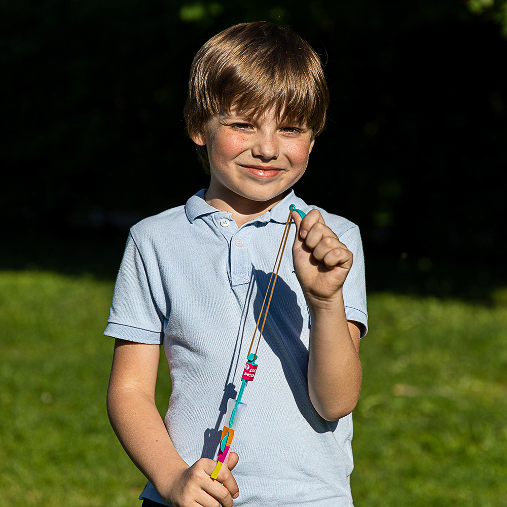 SILAPRO Вертолетик с пуском, 15см, 1LED*синий, ПВХ, резина, арт.№ 134-186