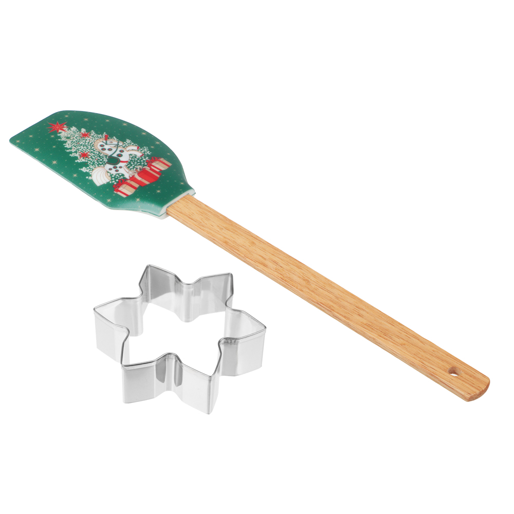 Новогодняя коллекция Щелкунчик Набор 2 пр., лопатка силиконовая, форма для печенья, 2 дизайна, арт.№ 856-220