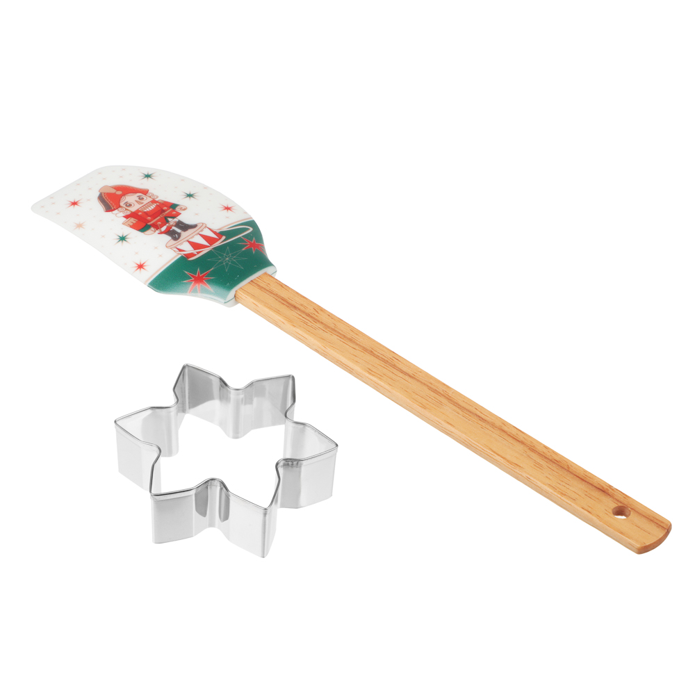Новогодняя коллекция Щелкунчик Набор 2 пр., лопатка силиконовая, форма для печенья, 2 дизайна, арт.№ 856-220
