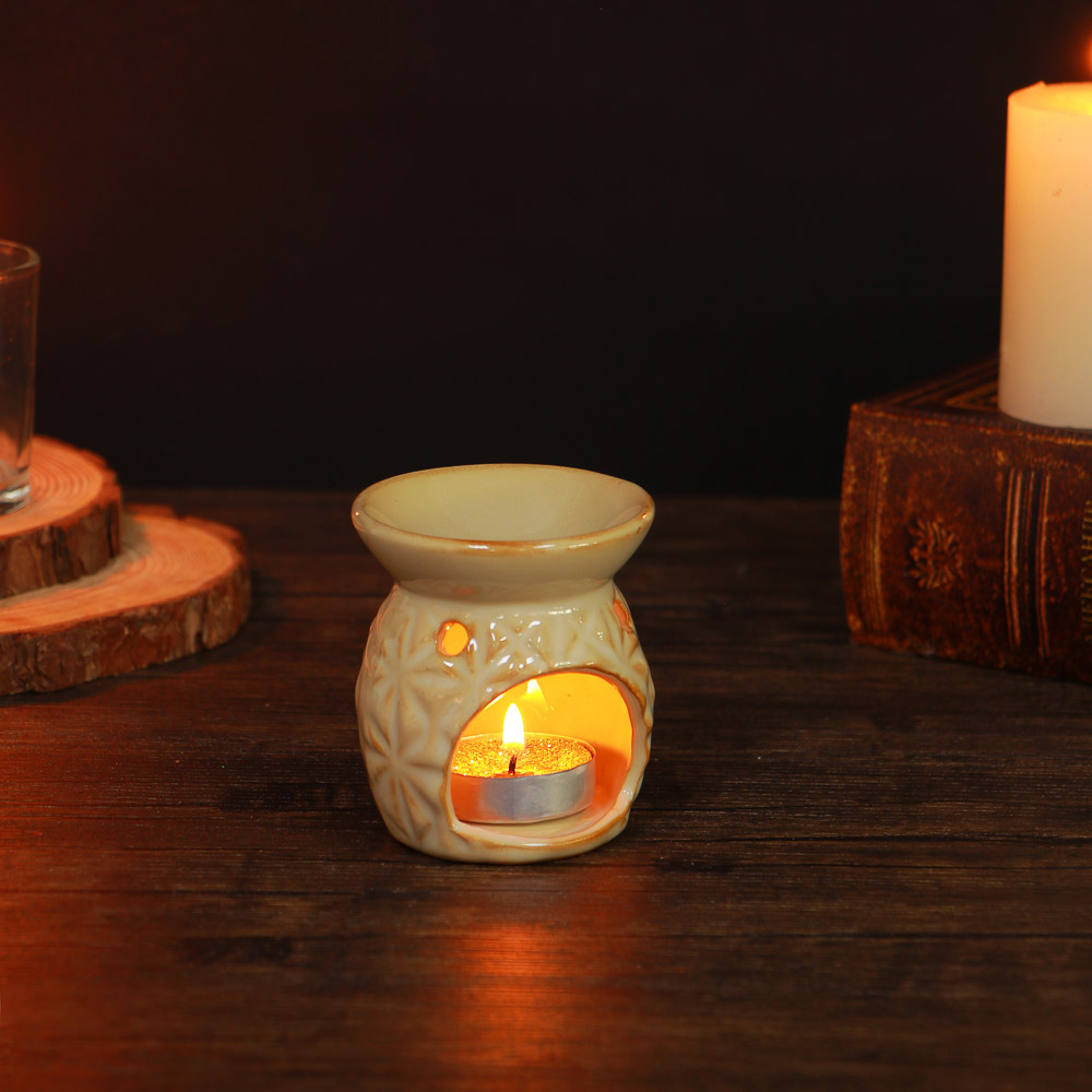 Аромалампа керамическая, 6,5x6,5x8,3 см, 2 цвета, арт.№ 471-017