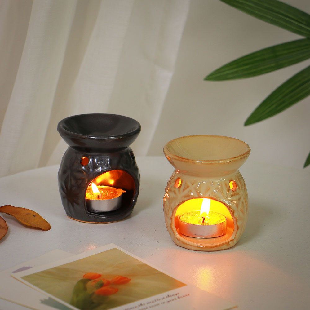 Аромалампа керамическая, 6,5x6,5x8,3 см, 2 цвета, арт.№ 471-017