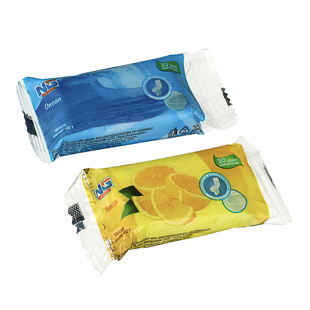 NEW GALAXY Блок сменный для освежителя унитаза 40 гр. ("Океан", "Лимон"), арт.№ 778-082