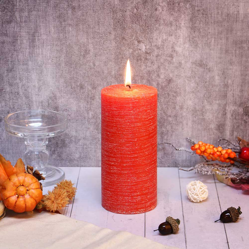 Свеча ароматическая с глиттером, 7x15, аромат - красная слива, арт.№ 508-860