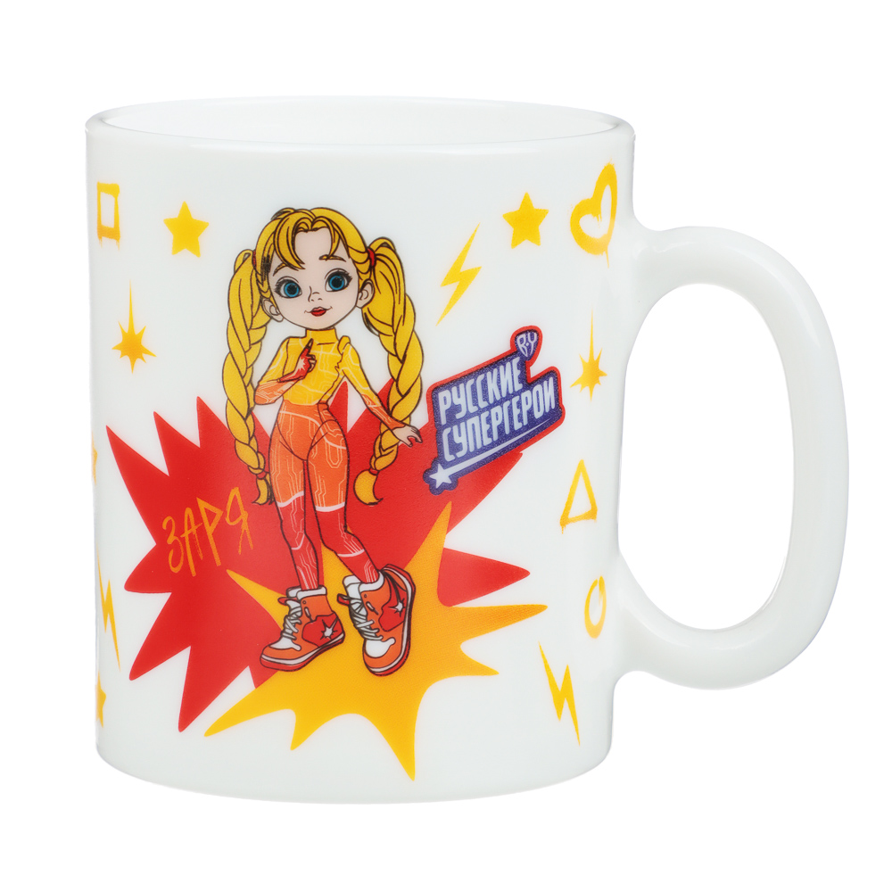 BY Русские Супергерои Заря Набор посуды 3 пред., тар. 20см, сал.500мл, кружка 300мл, опал, под.упак, арт.№ 818-051