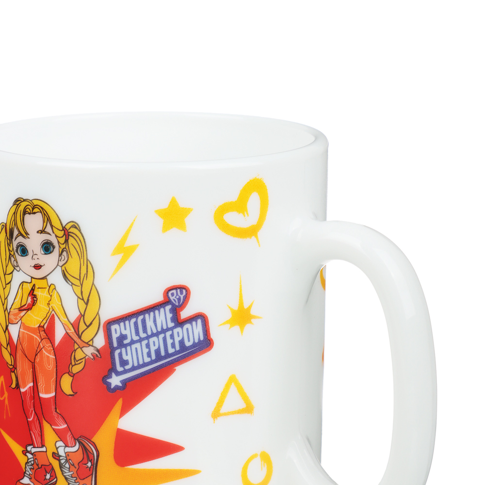 BY Русские Супергерои Заря Набор посуды 3 пред., тар. 20см, сал.500мл, кружка 300мл, опал, под.упак, арт.№ 818-051