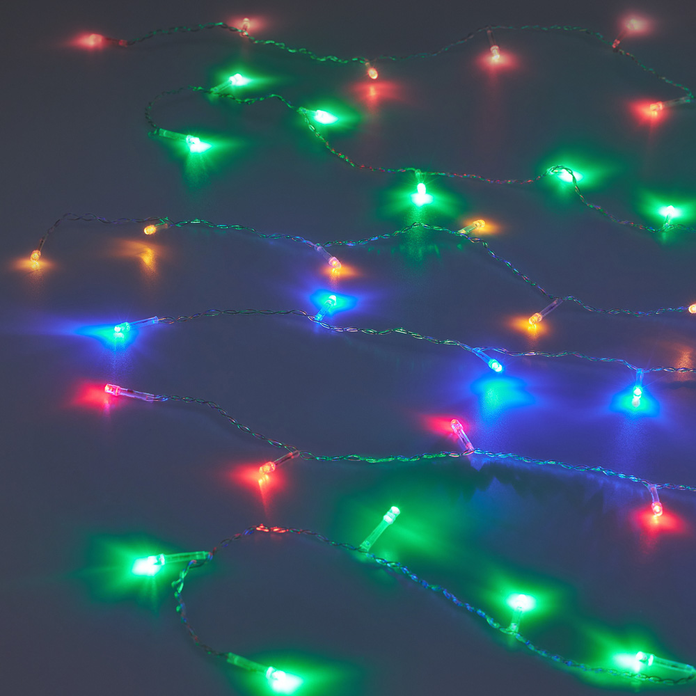 Гирлянда бахрома 3x0,7 м СНОУ БУМ, 96 LED ламп, свечение мультицвет, ПВХ прозрачный, 8 режимов, коннектор, 220В, арт.№ 382-015