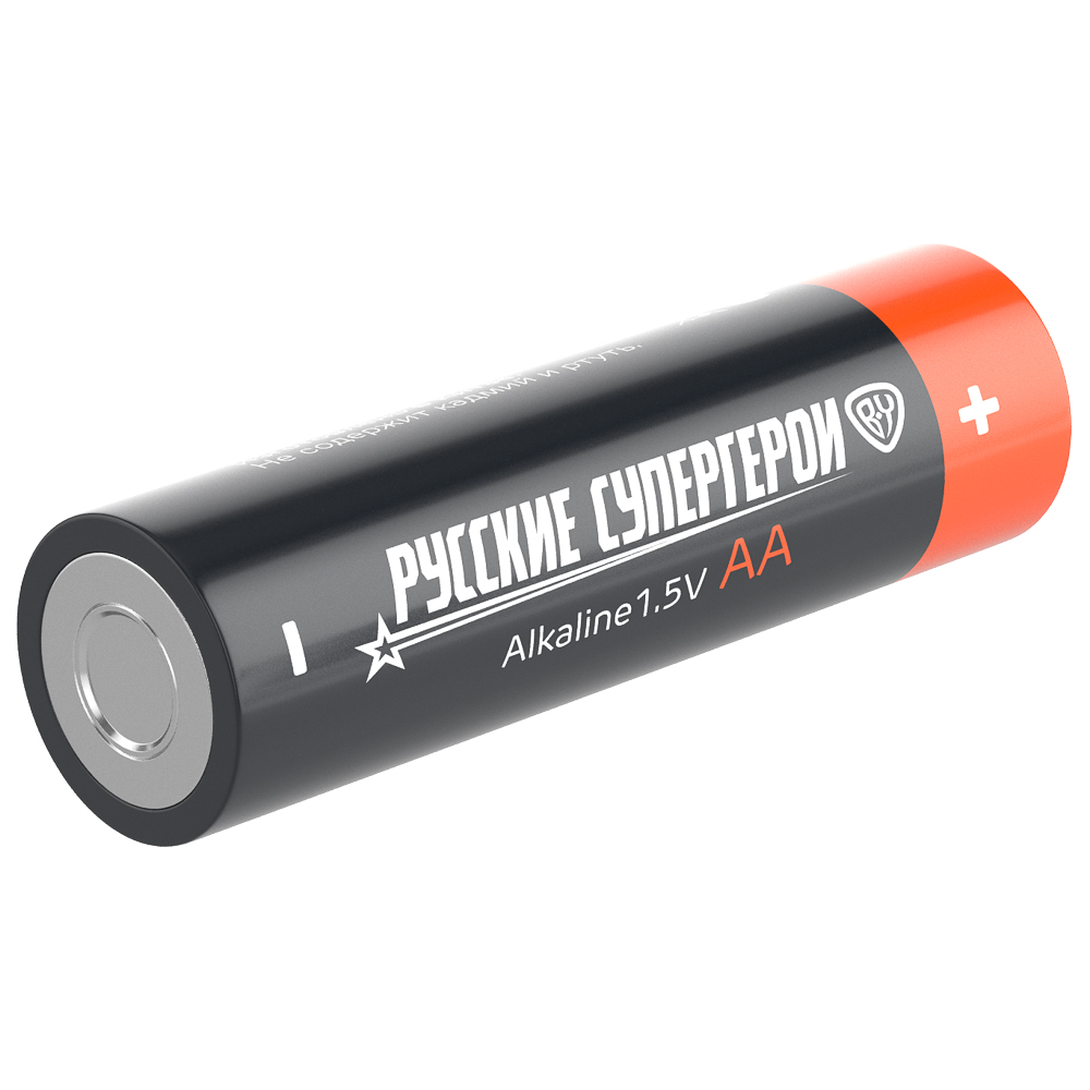 Батарейки AA BY Русские Супергерои 4шт в блистере, щелочные, Герои, КОНЁК, арт.№ 917-022